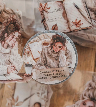 LOOP Pet Tape London Gifties Destacável Beige e Soft Autumn Journaling