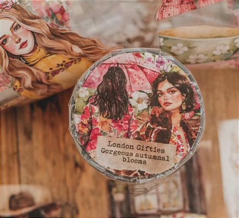 LOOP Pet Tape London Gifties Destacável Gorgeous Autumnal Blooms