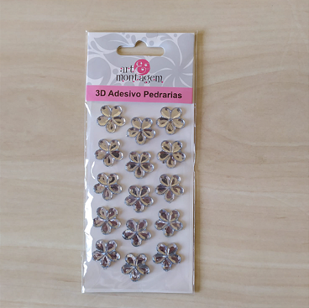 Cartela de Adesivos 3D Pedrarias