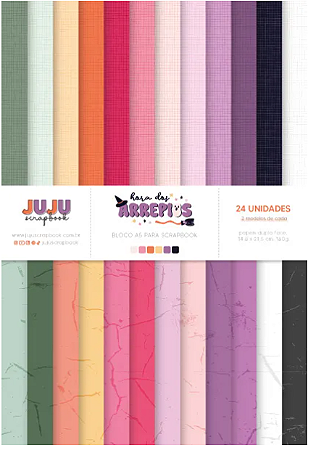 Bloco A5 para Scrapbook Coleção Hora dos Arrepios Juju Scrapbook