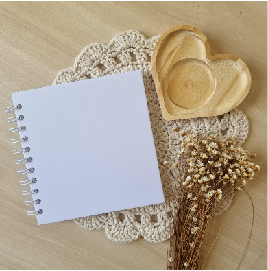 Caderno para Colagem tamanho 15x15cm Papel Retrô