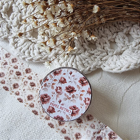 Washi Tape Papel Retrô - Outono Floral