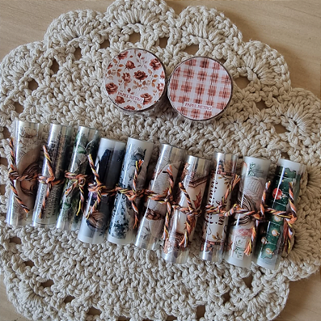 Kit "Um de Cada" Papel Retrô - Lançamento Novembro de 2025 (10 loops + 2 Washi)