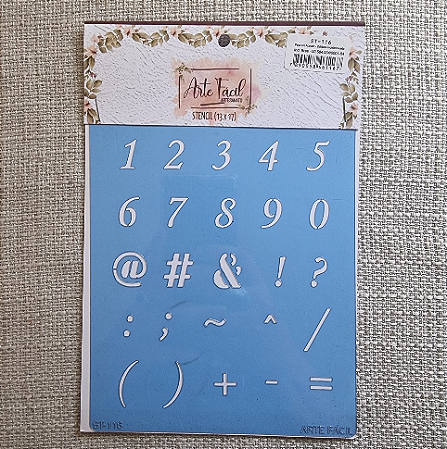 Stencil Arte Fácil 13x17cm - Números (ST-116)