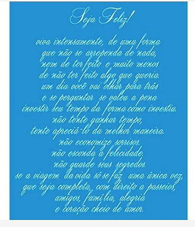 Stencil Litoarte 17x21cm - Frase (STME-001)