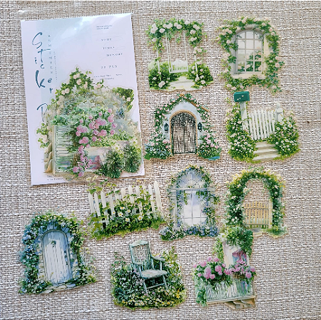 Adesivos PET Flores e Janelas