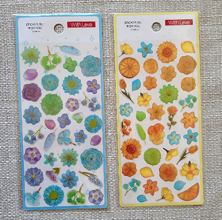 Adesivos de Plástico em Alto Relevo - Flores