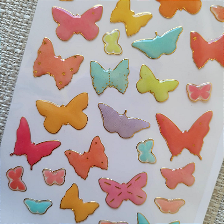 Adesivos de Puff (Alto Relevo) - Borboletas