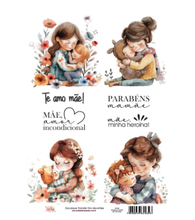 Adesivos de Transferência Arte Fácil - Dia das Mães