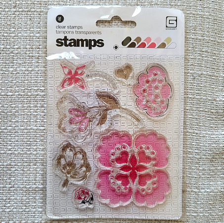 Cartela de Carimbo de Silicone 9x11cm - Flores