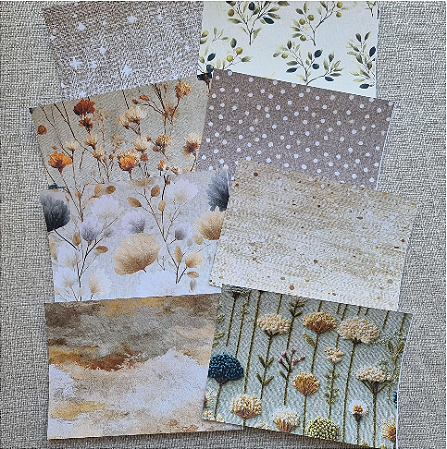 Papéis Estampados A5 Papel Retrô 8pçs - Linho