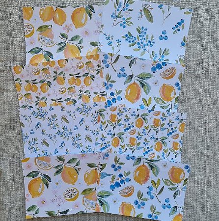 Papéis Estampados A5 Papel Retrô 8pçs - La Dolce Vita