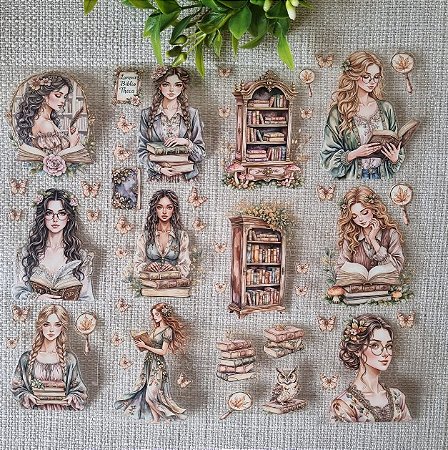 LOOP de PET Tape Cristal Destacável Papel Retrô - Amor por Livros 1