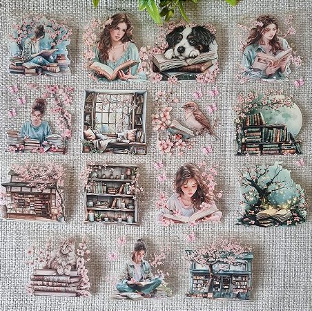 LOOP de PET Tape Cristal Destacável Papel Retrô - Amor por Livros 2