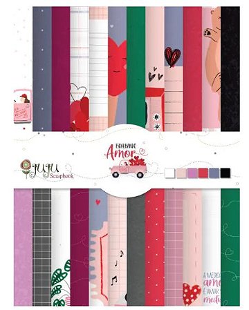 Bloco de Cards - Cartões fofos - Juju Scrapbook - Coleção Espalhando Amor