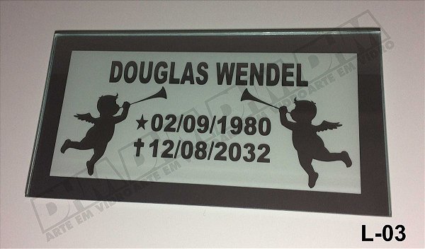 Placa Para Tumulo Em Espelho jateado