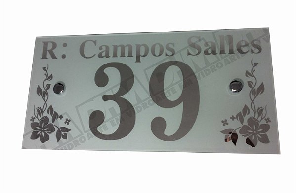 Número Residencial de Casa Personalizado Com nome da Rua em espelho