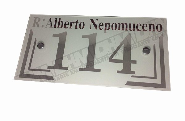 Número Residencial De Casa Personalizado Com nome da Rua em espelho