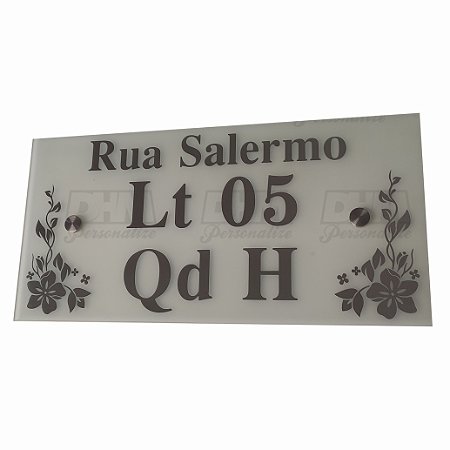 Número Residencial de Casa Personalizado Com nome da Rua Quadra e Lote