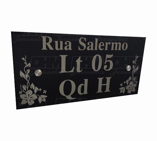 Número Residencial de Casa Personalizado Com nome da Rua Quadra e Lote