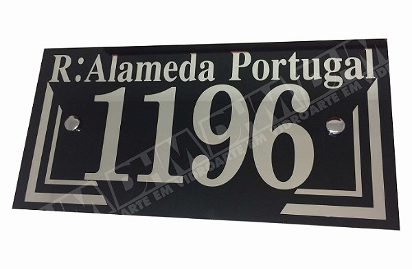 Número Residencial de Casa Personalizado Com nome da Rua em espelho