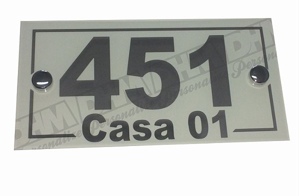Número residencial em espelho