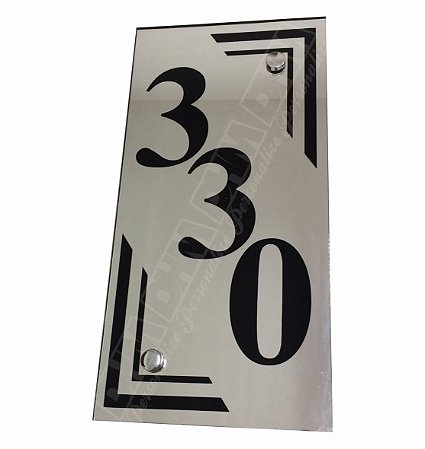 Número Residencial Personalizado em espelho