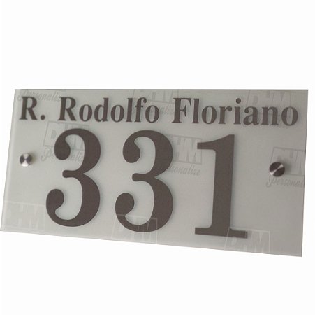 Número Residencial De Casa Personalizado Com nome da Rua em espelho