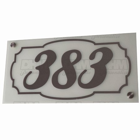 Número Residencial de Casa Personalizado Com nome da Rua em espelho