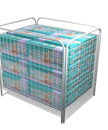 CESTO EXPOSITOR PARA FRALDAS E LOJAS