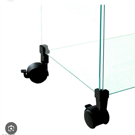 CONECTIVOS RODIZIO COM TRAVA E SEM TRAVA PARA BALCÃO DE VIDRO 4 mm ( KIT COMPLETO 06 PEÇAS )