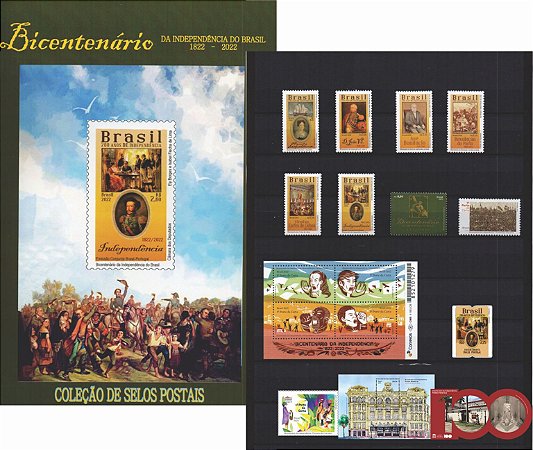 2022 - Coleção de selos do Bicentenário - novo em encarte de luxo exclusivo