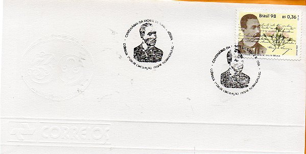 1998 Cruz e Sousa - Centenário de morte - FDC (olho de boi)