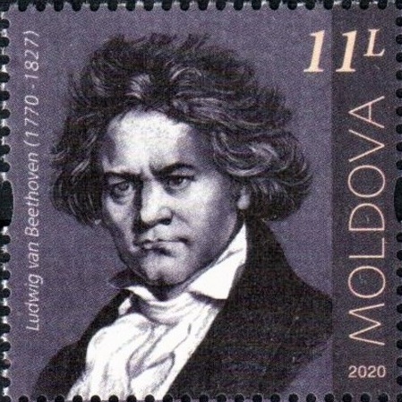 2020 Moldávia - Beethoven 250 anos - selo novo comemorativo