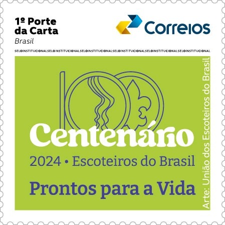 2024 - 100 anos do Escoteiros do Brasil - Selo Institucional
