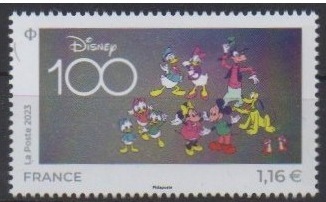2023 França - 100 anos da Disney - MINT