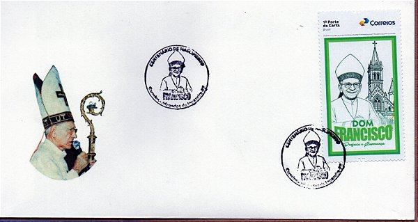 2025 - Centenário de Dom Francisco - S.I envelope com carimbo comemorativo