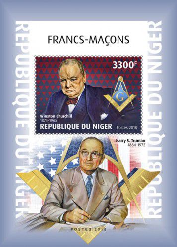 2019 Níger - Winston Churchill - Franco maçons