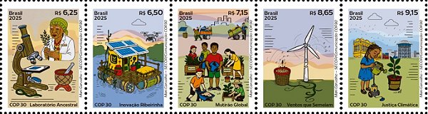 2025 COP30 Série de 5 selos MINT