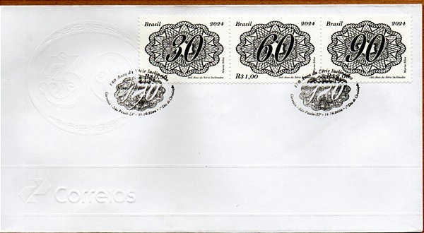 2024 Os Inclinados 180 anos da série de selos FDC (env. olho de boi)