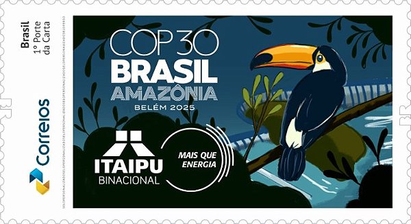 2025 COP 30: selo Itaipu (personalizado) raro