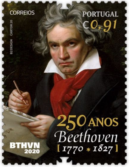 2020 Portugal 250 Anos do Nascimento de Beethoven - selo mint