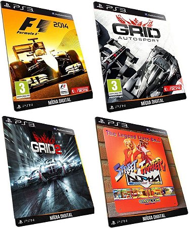 F1 2014 + Grid 1-2 + Street Fighter PS3 Game Mídia Digital PSN Original