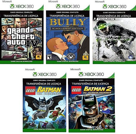 Gta IV + 4 Games Xbox 360 Mídia Digital Original