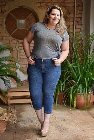 Calça Feminina Plus Size Capri Jeans - SC JEANS | Plus Size & Gestante