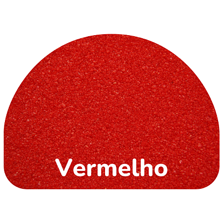 Areia Colorida Vermelha para Atividades Escolares - Saco Refil 500gr