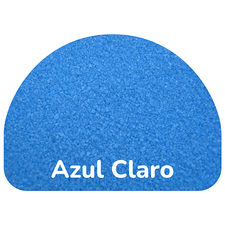 Areia Colorida Azul Clara para Atividades Escolares - Saco Refil 500gr