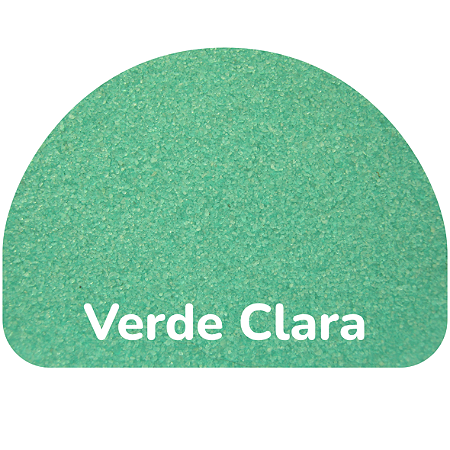 Areia Colorida Verde Clara para Atividades Escolares - Saco Refil 500gr