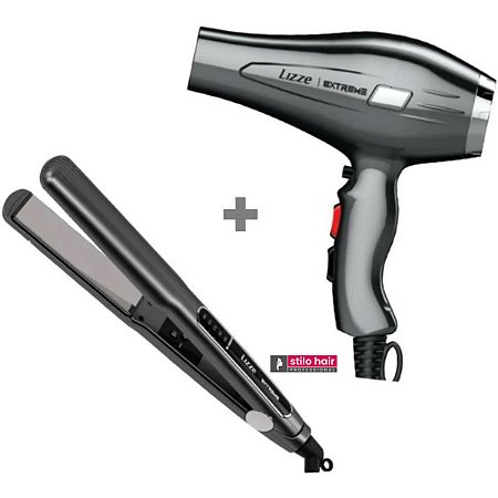 Secador De Cabelo e Prancha Profissional Lizze Extreme 480f° 110V