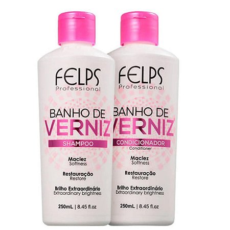Shampoo e Condicionador de uso diário Felps Banho de Verniz